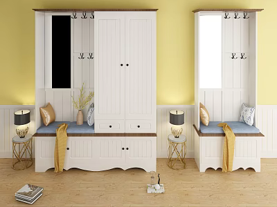 Pastoral shoe cabinet 3d model