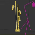 Modern Floor Lamps Furniture With Metal Stands Black Shades And Gold Accent Designs