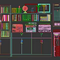 Office Appliances Setup With Printers Copiers Filing Cabinets And Bulletin Board