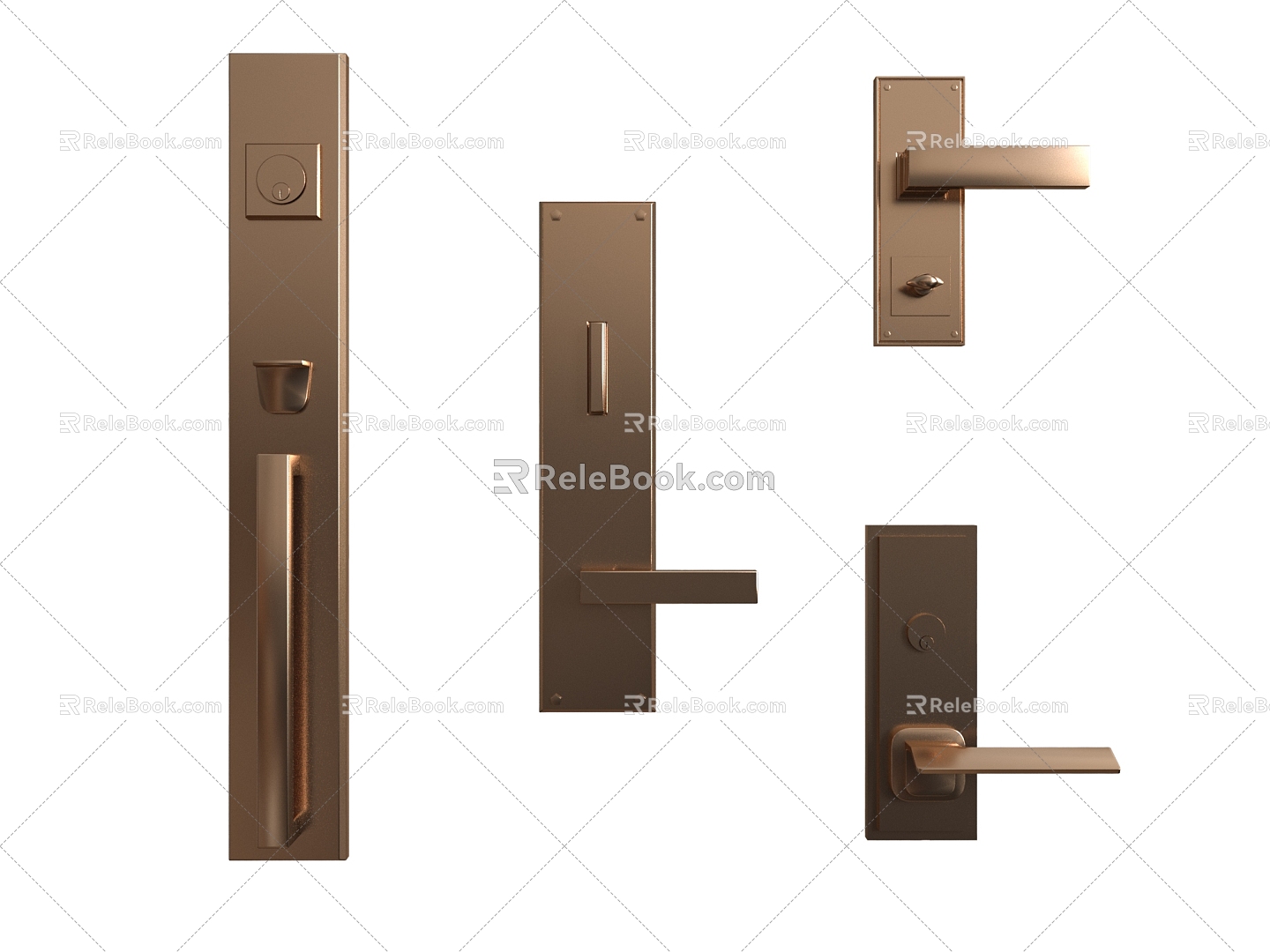 Door Lock Door Handle Kitchen and Bathroom Door Lock Bedroom Door Lock Minimalist Door Lock 3d model