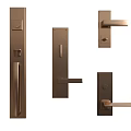 Modern Brushed Brass Door Handles With Various Sleek Contemporary Designs