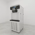 Commercial Three Flavor Ice Cream Machine with Stainless Steel Body and Control Panel