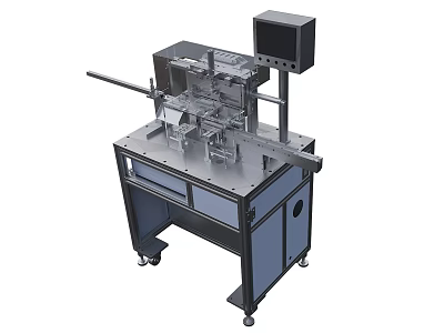 Industrial Automated Processing Equipment With Digital Control Panel Mechanical Arm And Mobile Worktable 3d model