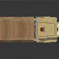 Vintage Beige Jeep With Canvas Top Open Doors And Large Tires