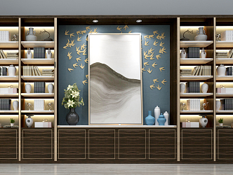 New Chinese Bookcase 3d model