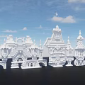 White Castle Architecture Photo Spot With Decorative Spires Arches And Blue Sky