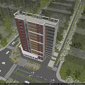 Rural Self built House Modern Exterior Design With Multi story Red White Facade And Trees