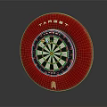 Modern Dart Board Hidden Darts Ninja Darts 3d model