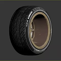 Stylish Car Alloy Wheels With Colorful Rims And Shiny Reflective Design On Black Background