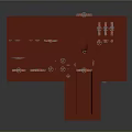 Red Industrial Mechanical Device 3D Model With Metal Frames Pipes Circular Components And Platforms