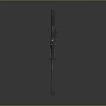 Tactical Heavy Machine Gun With Long Barrel Scope And Metal Frame