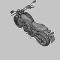 Green Motorcycle Parked Near Abandoned Building With Greenery And Cement Ground
