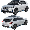 White BMW SUV With Blue Accents Sunroof And Black Alloy Wheels