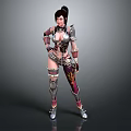 Fantasy Female Warrior Game Character With Detailed Armor And Dynamic Pose