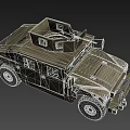 Military Utility Vehicle With Camouflage Exterior Roof Weapon Mount And Off Road Design