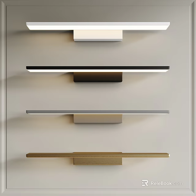 Modern Wall Lamps With White Black Gray Gold Designs For Home Interior 3d model 