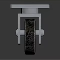 Metal Caster Wheel With Square Top Plate And Sturdy Metal Bracket Structure 3d model