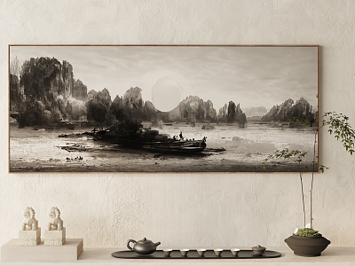 New Chinese Landscape Painting Decorative Painting model