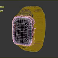 Stylish Smart Watch With Colorful Display And Blue Orange Strap Design