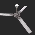 Ceiling Fan With White Blades And Decorative Center For Home Cooling