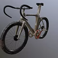 Modern Cream Colored Bicycle With Black Handlebars Seat And Red Pedals