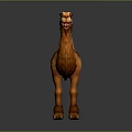 Realistic Bactrian Camel 3D Model with Detailed Fur and Animated Features