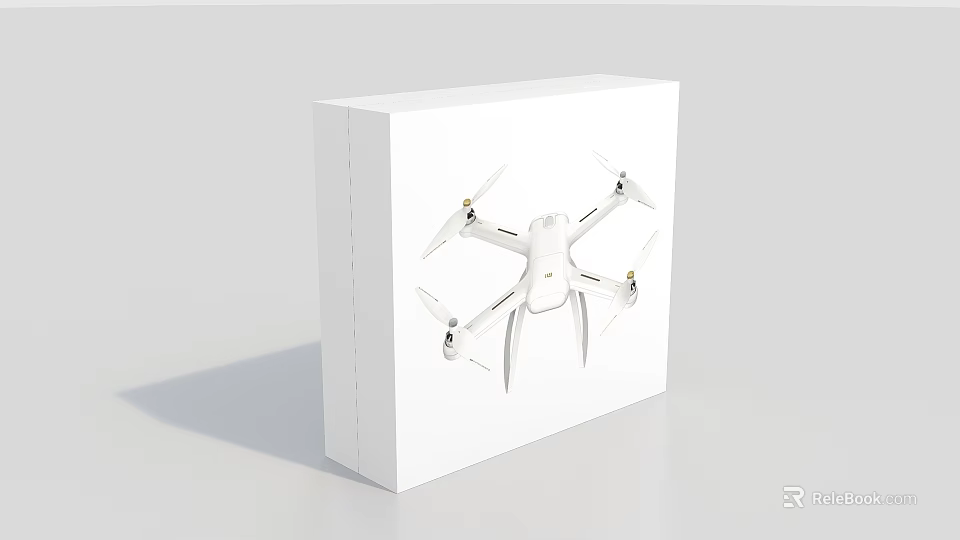 High Quality White Drone Packaging Box With Modern Design And Product 3d model
