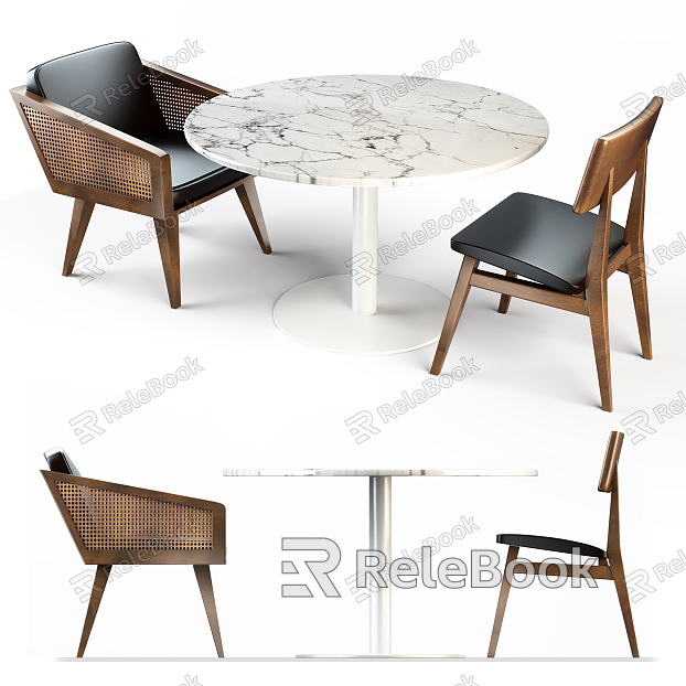 Modern table and chair combination model