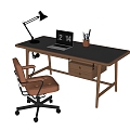 Modern Desk and Chair Computer Desk and Chair 3d model