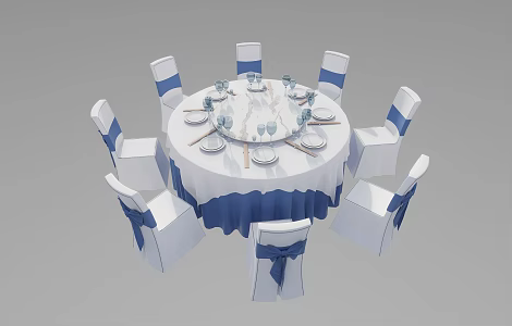 Hotel Banquet Seats 3d model