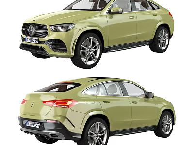 Mercedes Light Green SUV Coupe Car With Sporty Exterior Sleek Body And Modern Wheel Design 3d model