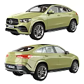 Mercedes Light Green SUV Coupe Car With Sporty Exterior Sleek Body And Modern Wheel Design