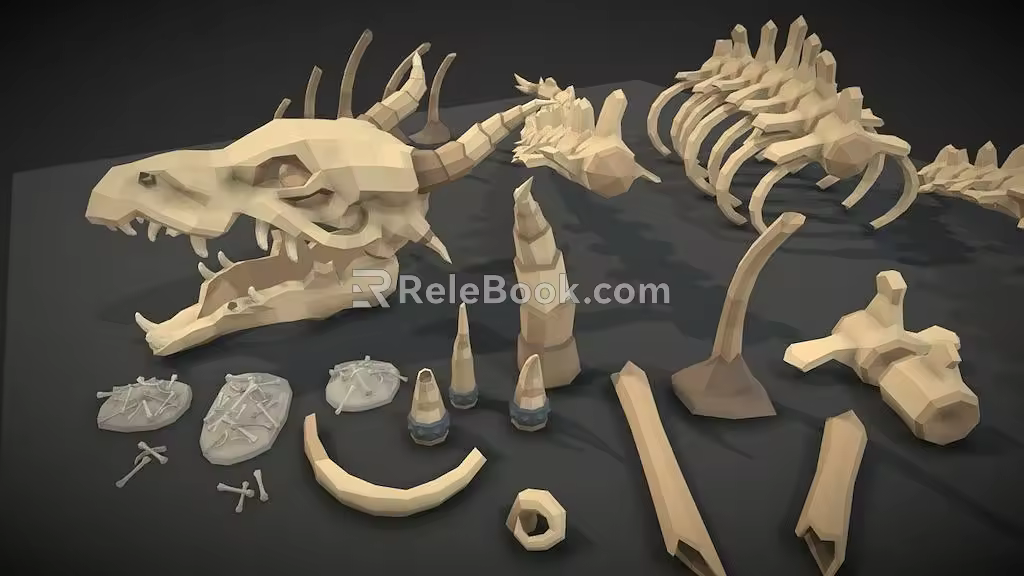 Modern Bones Dungeon Bone Animal Bones 3d model