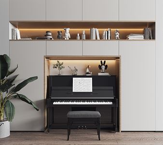 Modern Piano Decorative Cabinet 3d model