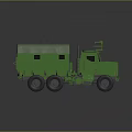 Highly Detailed Green Military Armored Tank Model With Rotating Turret And Tracks
