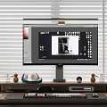 Modern computer mouse keyboard decoration 3d model