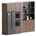 Middle Style Sideboard Cabinet Cabinet 3d model