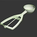 Silver Metal Ice Cream Scoop Tool For Serving Delicious Frozen Dessert