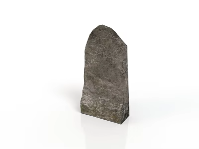 Simple Ancient Gray Stone Monument Structure Standing With Rough Textured Surface 3d model