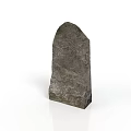 Simple Ancient Gray Stone Monument Structure Standing With Rough Textured Surface 3d model