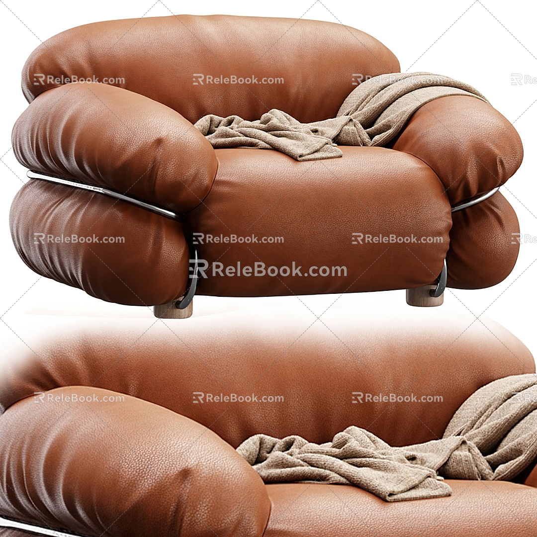 Modern single sofa 3d model