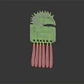 Silver Metal Totem Bird Head Clothing Accessory With Feather Tassel Design For Fashion Outfits