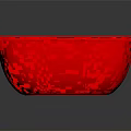 Red Square Plastic Basin A Practical Household Item For Daily Use 3d model