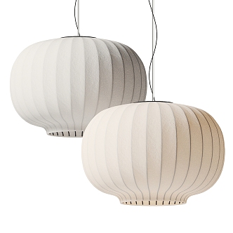 Quiet paper chandelier lantern chandelier 3d model