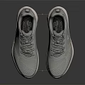 Lightweight Gray Mesh Running Shoes With White Sole Breathable Comfortable Design 3d model