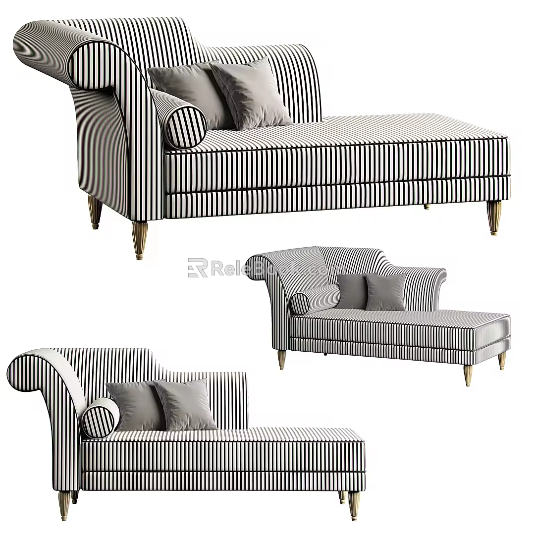 modern chaise longue sofa longue 3d model