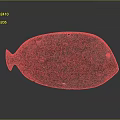 Ancient Bronze Fish Shaped Decorative Artifact With Patina Surface Texture 3d model