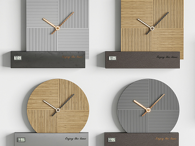 Modern clock wall decoration model