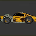 Yellow Modified Off Road Car With Stylish Body Design And Large Tires