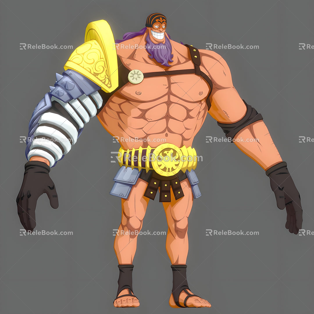 One Piece King Bajus Bajus One Piece King Animation Movie Game Pirate Pirates Cartoon Captain Can Do Action 3d model